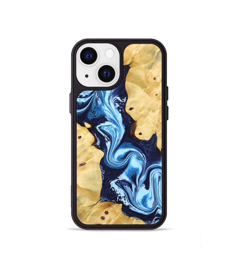 iPhone 13 mini Wood Phone Case - Annie (Blue, 802335)