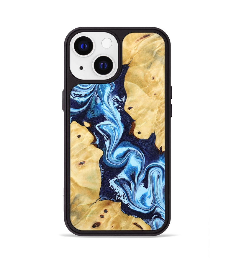iPhone 13 Wood Phone Case - Annie (Blue, 802335)