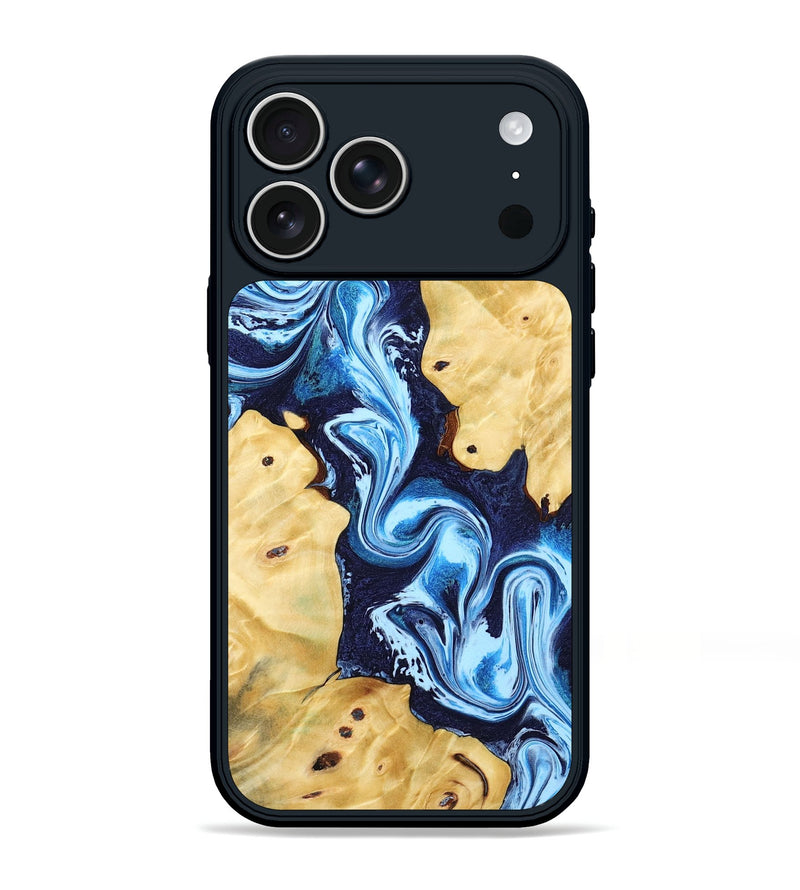 iPhone 17 Pro Max Wood Phone Case - Annie (Blue, 802335)