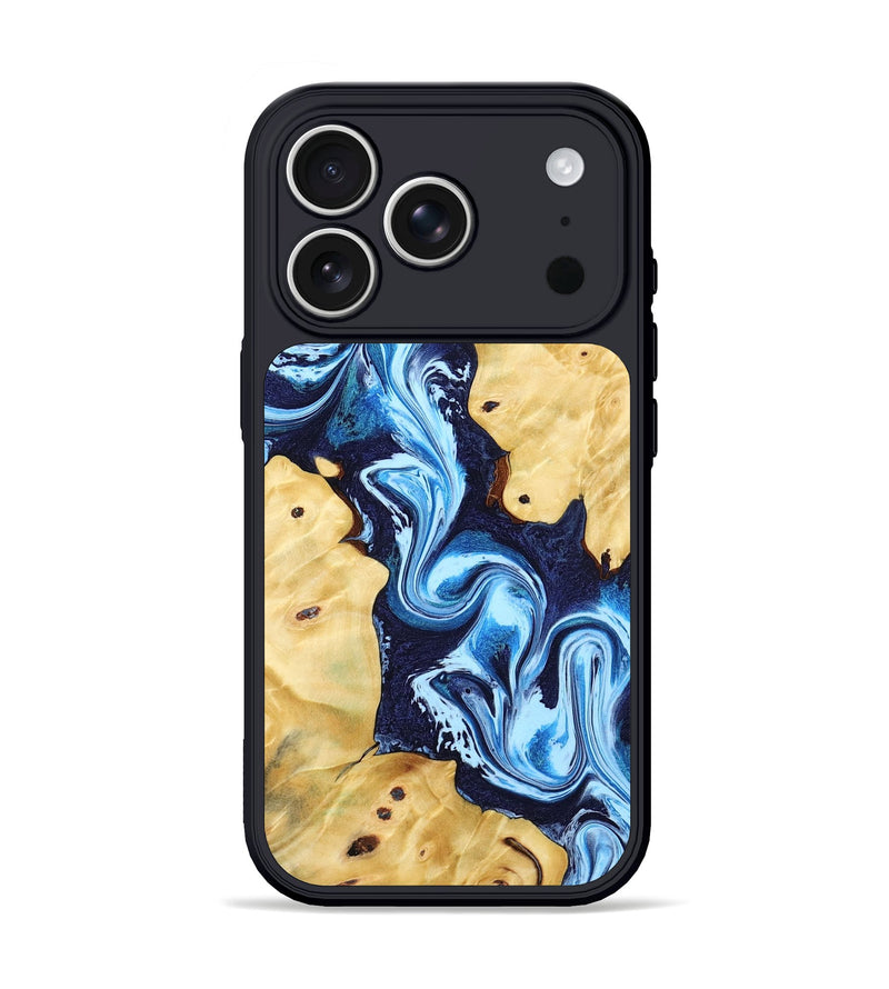 iPhone 17 Pro Wood Phone Case - Annie (Blue, 802335)