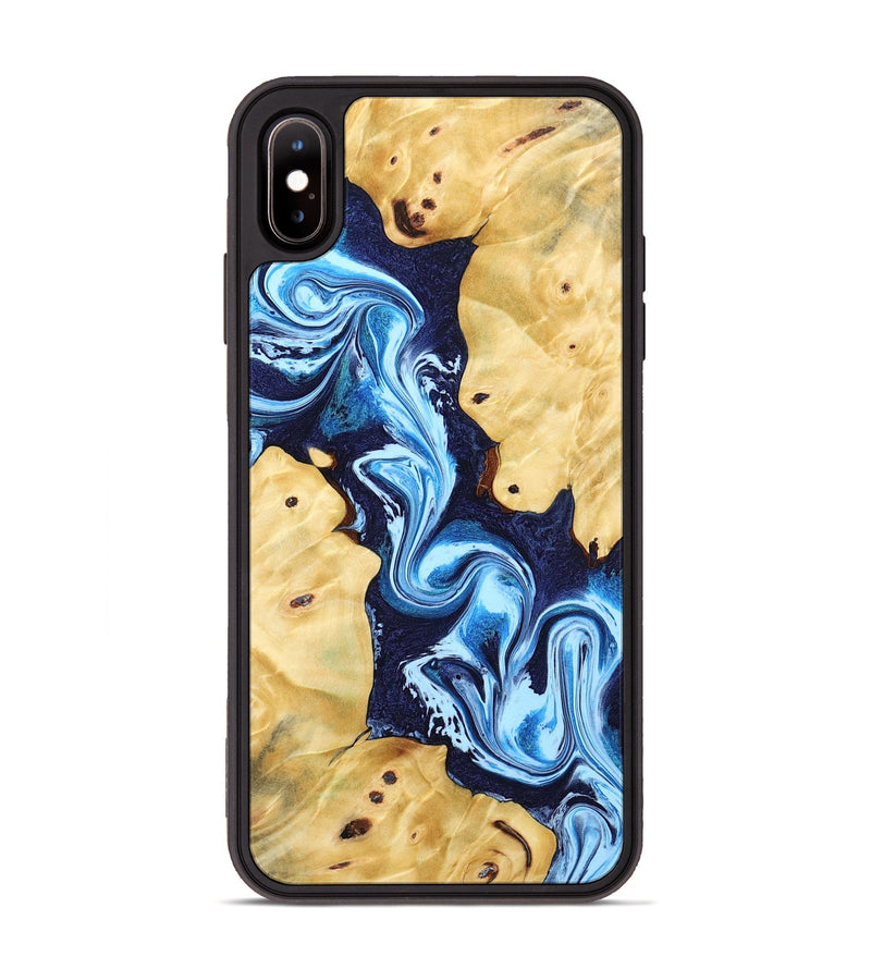 iPhone Xs Max Wood Phone Case - Annie (Blue, 802335)