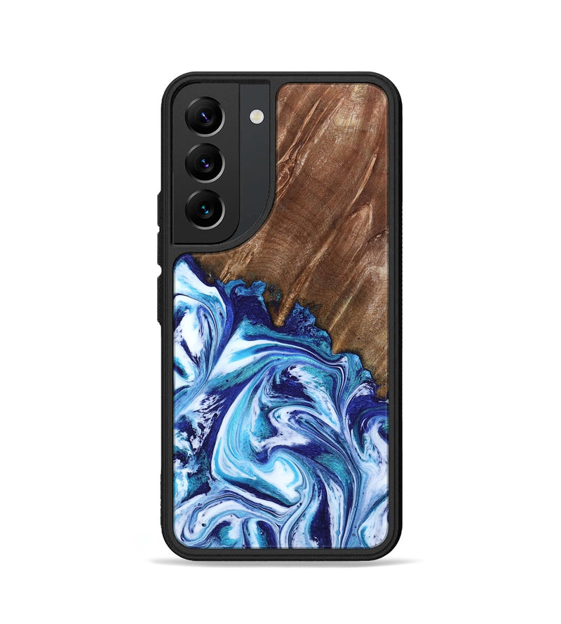 Galaxy S22 Wood Phone Case - Paralee (Blue, 802336)