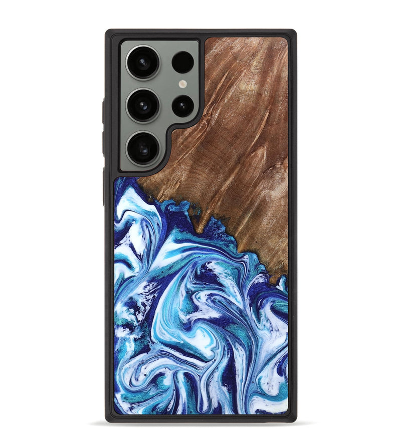Galaxy S23 Ultra Wood Phone Case - Paralee (Blue, 802336)