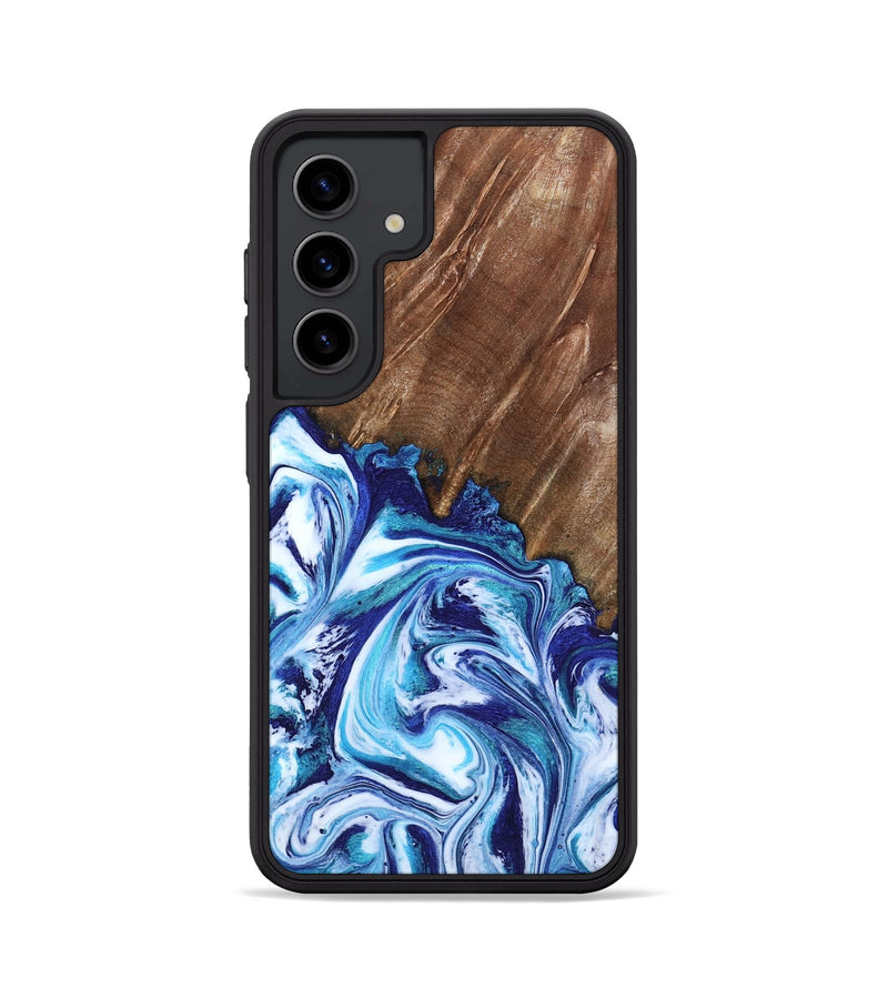 Galaxy S24 Wood Phone Case - Paralee (Blue, 802336)
