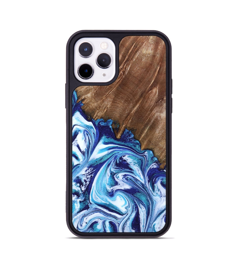 iPhone 11 Pro Wood Phone Case - Paralee (Blue, 802336)