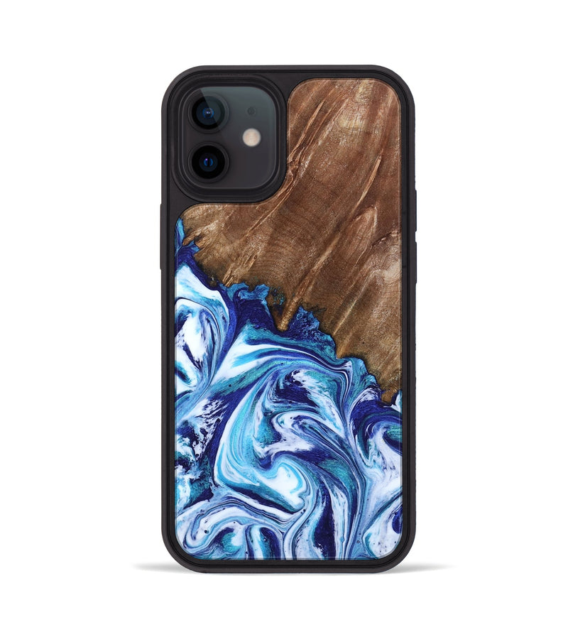 iPhone 12 Wood Phone Case - Paralee (Blue, 802336)