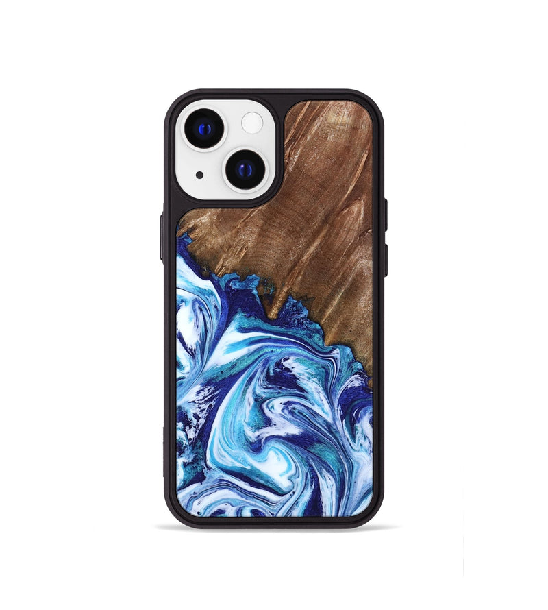 iPhone 13 mini Wood Phone Case - Paralee (Blue, 802336)