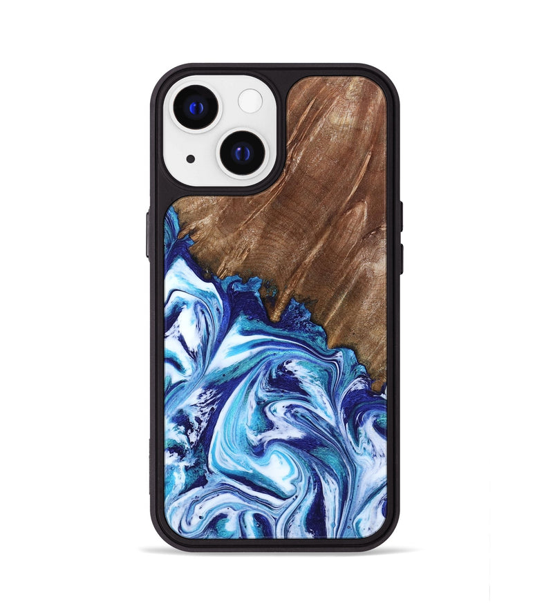 iPhone 13 Wood Phone Case - Paralee (Blue, 802336)
