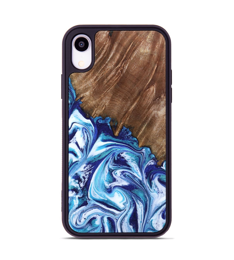 iPhone Xr Wood Phone Case - Paralee (Blue, 802336)