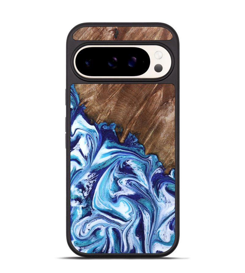Pixel 9 Pro Wood Phone Case - Paralee (Blue, 802336)