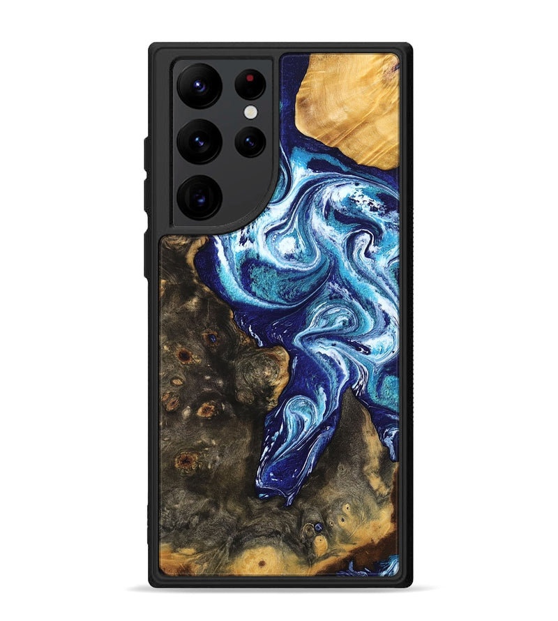 Galaxy S22 Ultra Wood Phone Case - Winona (Blue, 802337)