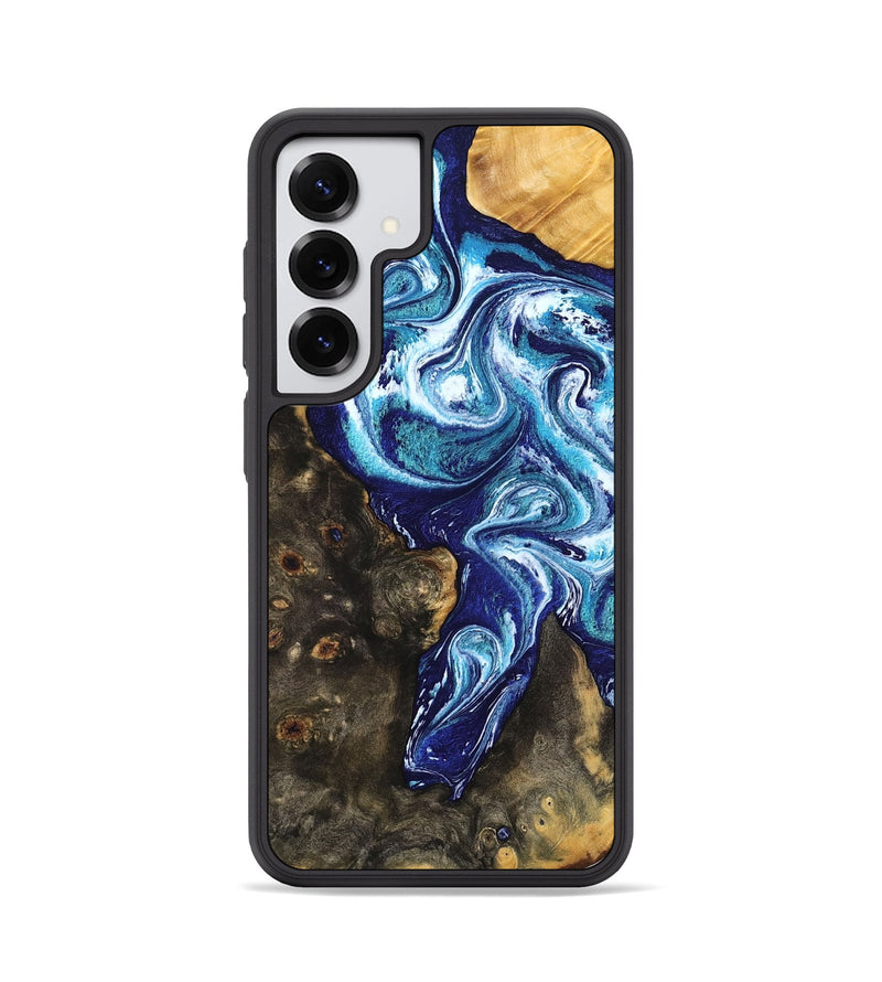 Galaxy S25 Wood Phone Case - Winona (Blue, 802337)