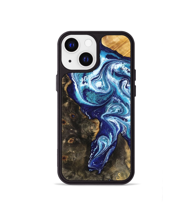 iPhone 13 mini Wood Phone Case - Winona (Blue, 802337)