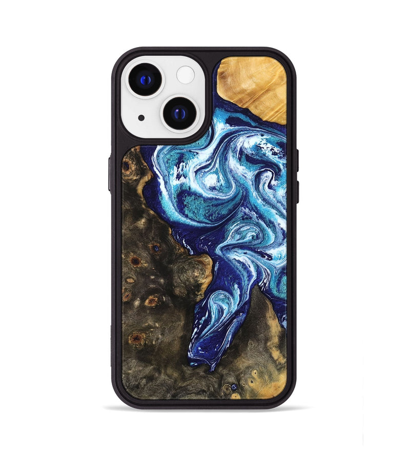 iPhone 13 Wood Phone Case - Winona (Blue, 802337)