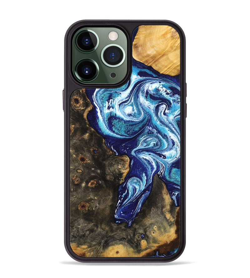 iPhone 13 Pro Max Wood Phone Case - Winona (Blue, 802337)