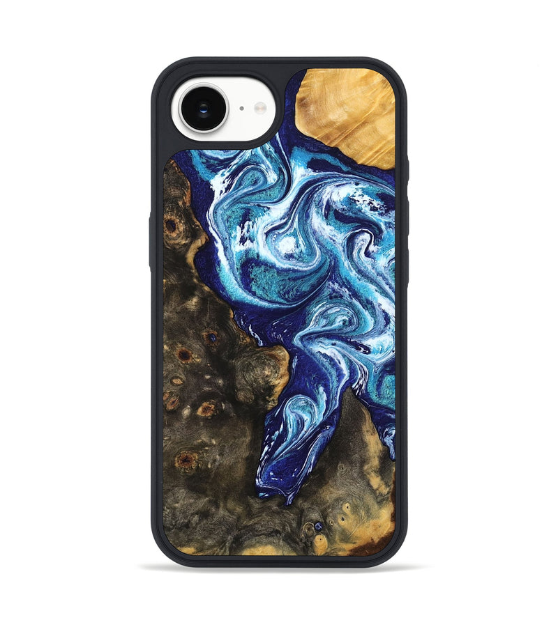 iPhone 16e Wood Phone Case - Winona (Blue, 802337)