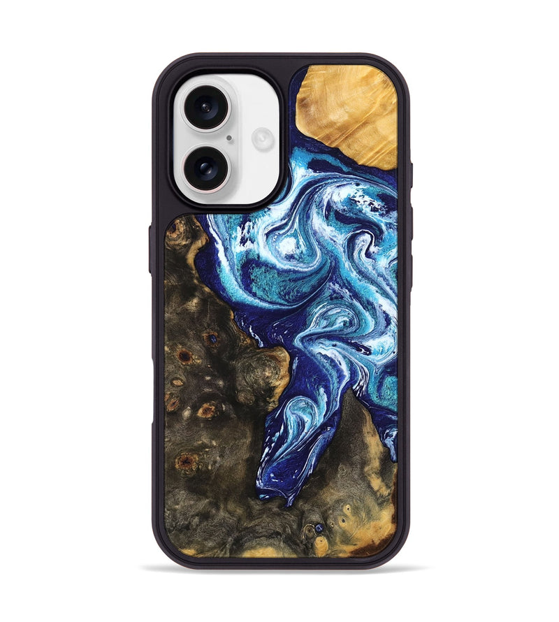 iPhone 17 Wood Phone Case - Winona (Blue, 802337)