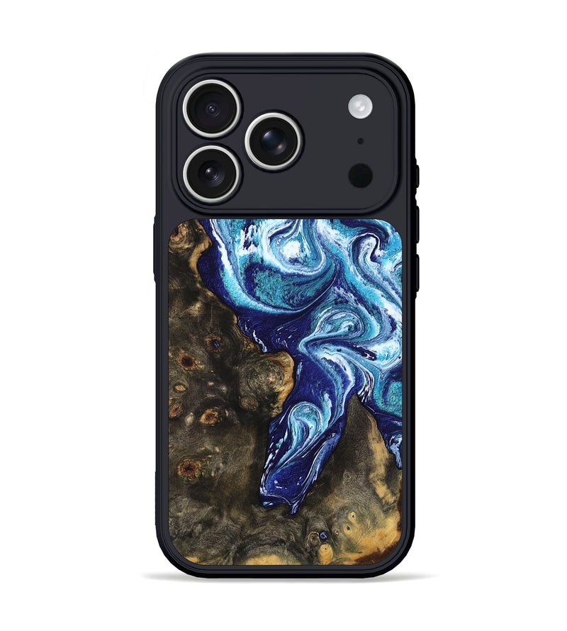 iPhone 17 Pro Wood Phone Case - Winona (Blue, 802337)