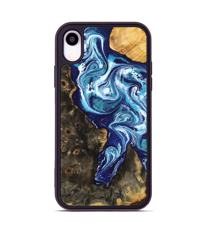 iPhone Xr Wood Phone Case - Winona (Blue, 802337)