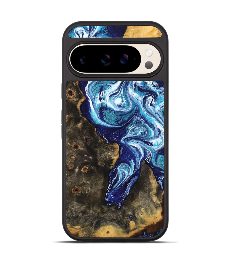 Pixel 10 Wood Phone Case - Winona (Blue, 802337)