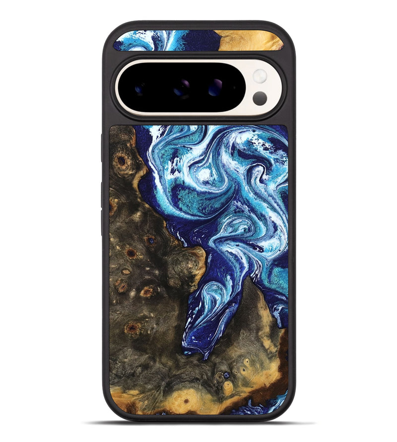 Pixel 10 Pro XL Wood Phone Case - Winona (Blue, 802337)