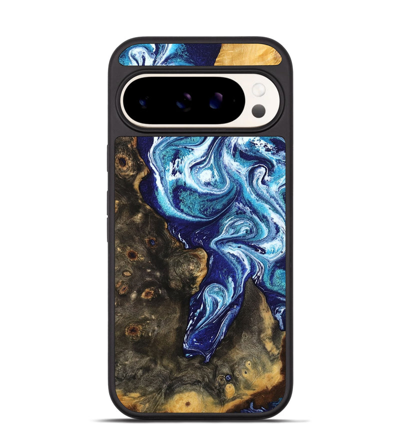 Pixel 9 Pro Wood Phone Case - Winona (Blue, 802337)
