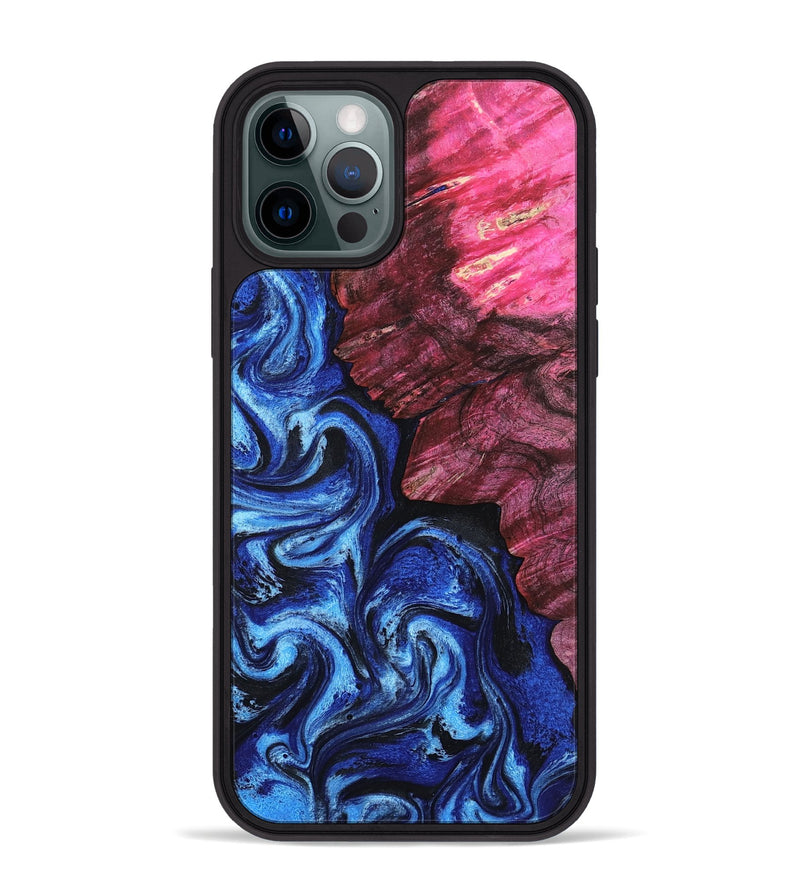 iPhone 12 Pro Max Wood Phone Case - Drake (Blue, 802338)