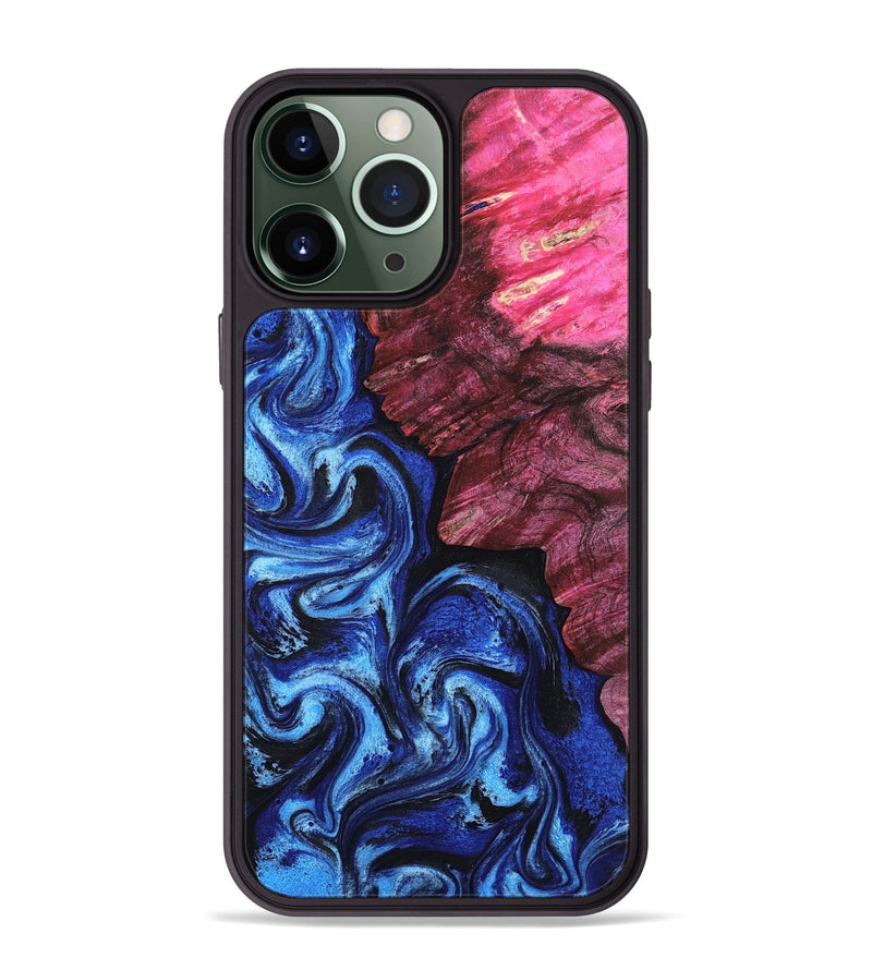 iPhone 13 Pro Max Wood Phone Case - Drake (Blue, 802338)