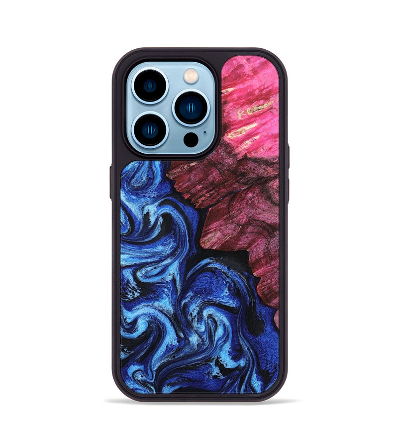 iPhone 14 Pro Wood Phone Case - Drake (Blue, 802338)