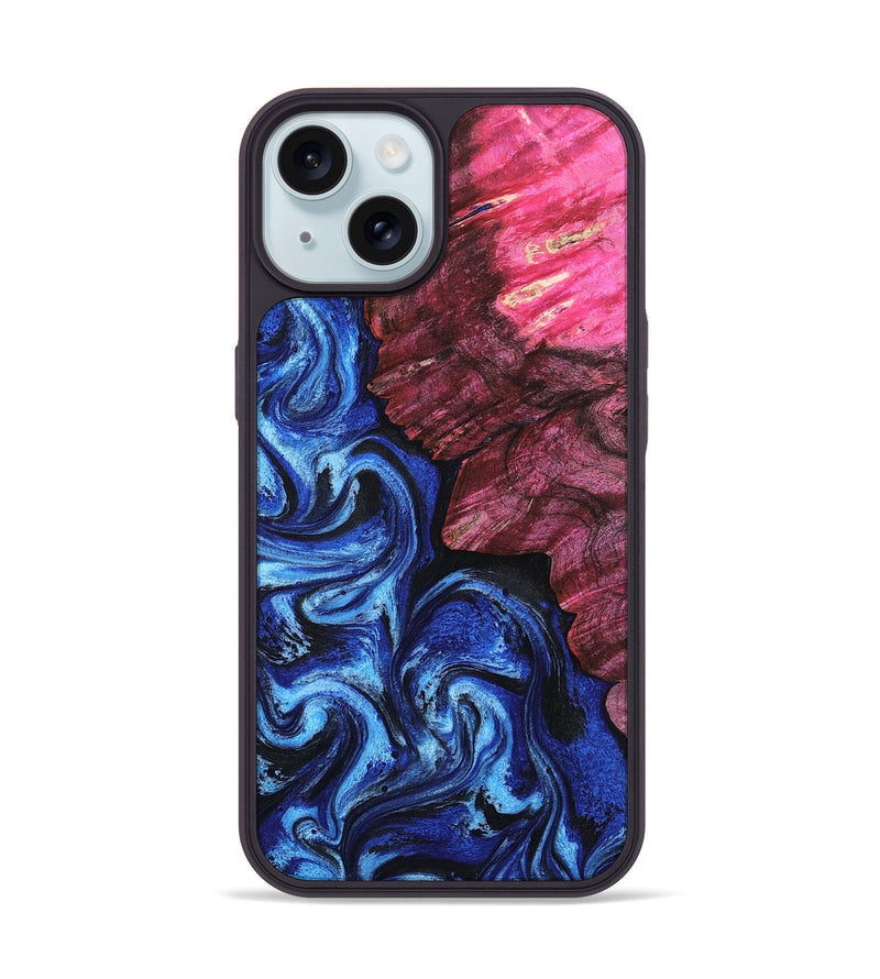 iPhone 15 Wood Phone Case - Drake (Blue, 802338)