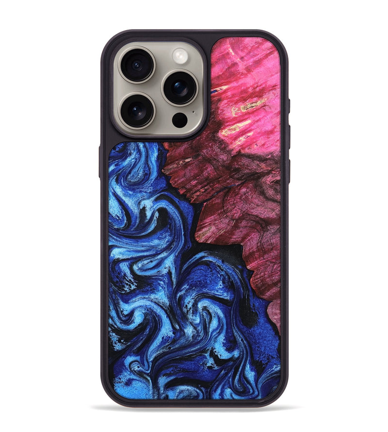 iPhone 15 Pro Max Wood Phone Case - Drake (Blue, 802338)