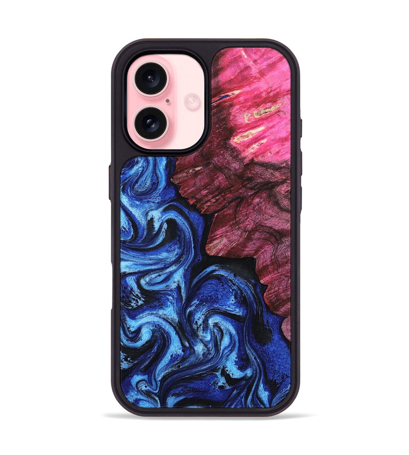 iPhone 16 Wood Phone Case - Drake (Blue, 802338)