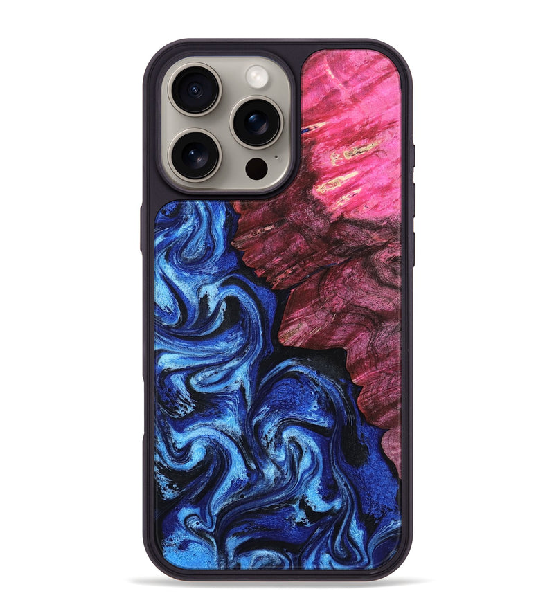 iPhone 16 Pro Max Wood Phone Case - Drake (Blue, 802338)