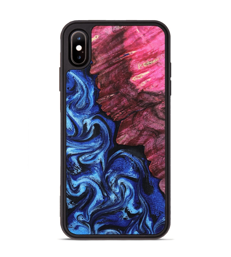 iPhone Xs Max Wood Phone Case - Drake (Blue, 802338)