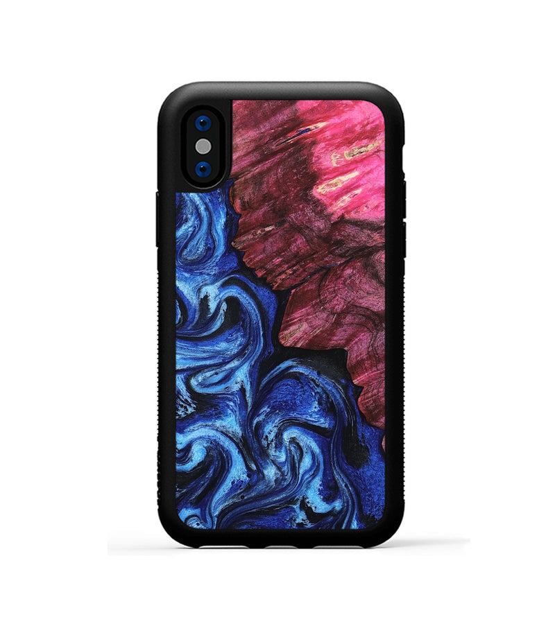 iPhone Xs Wood Phone Case - Drake (Blue, 802338)