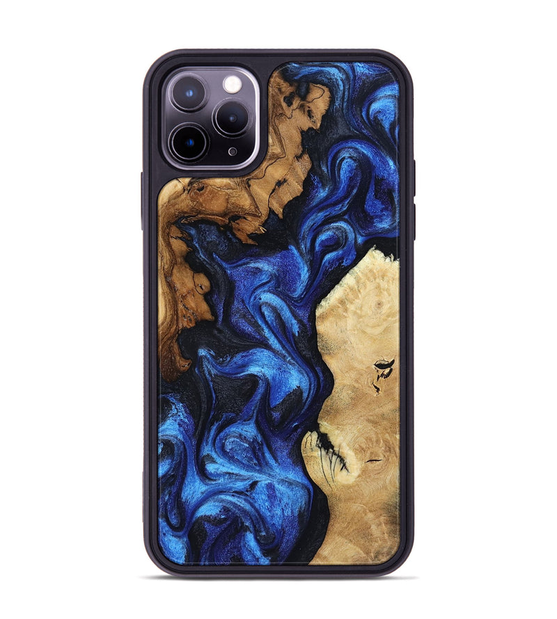 iPhone 11 Pro Max Wood Phone Case - Jammie (Blue, 802339)