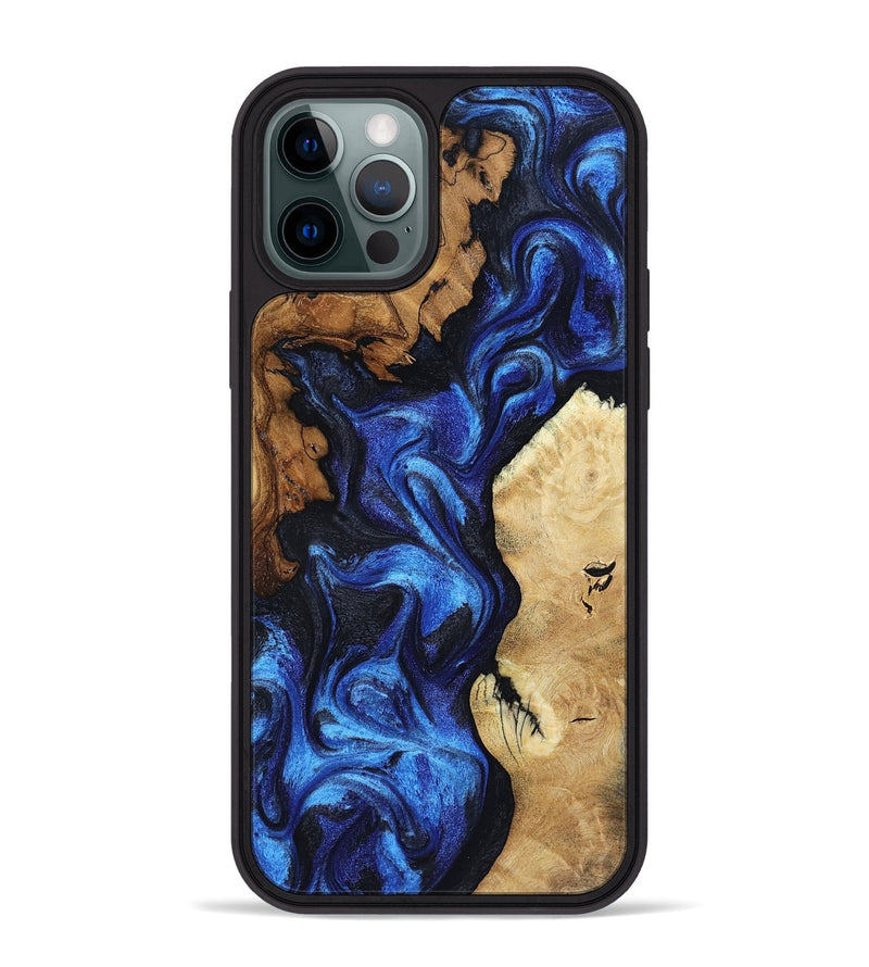 iPhone 12 Pro Max Wood Phone Case - Jammie (Blue, 802339)