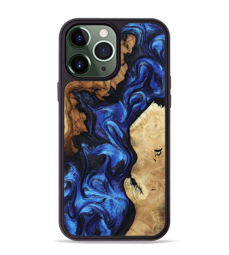 iPhone 13 Pro Max Wood Phone Case - Jammie (Blue, 802339)