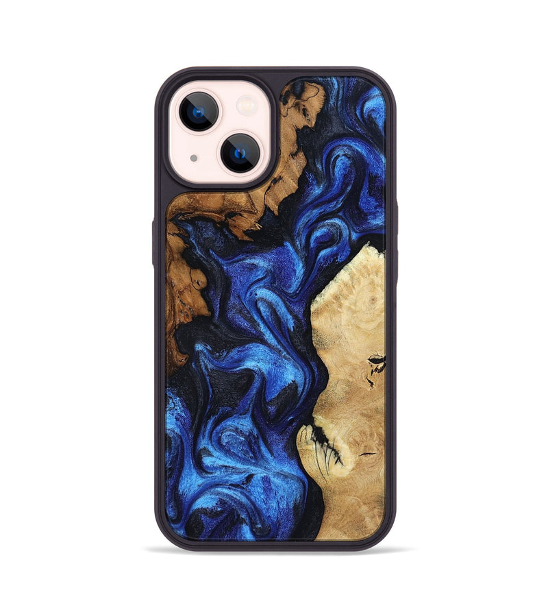 iPhone 14 Wood Phone Case - Jammie (Blue, 802339)
