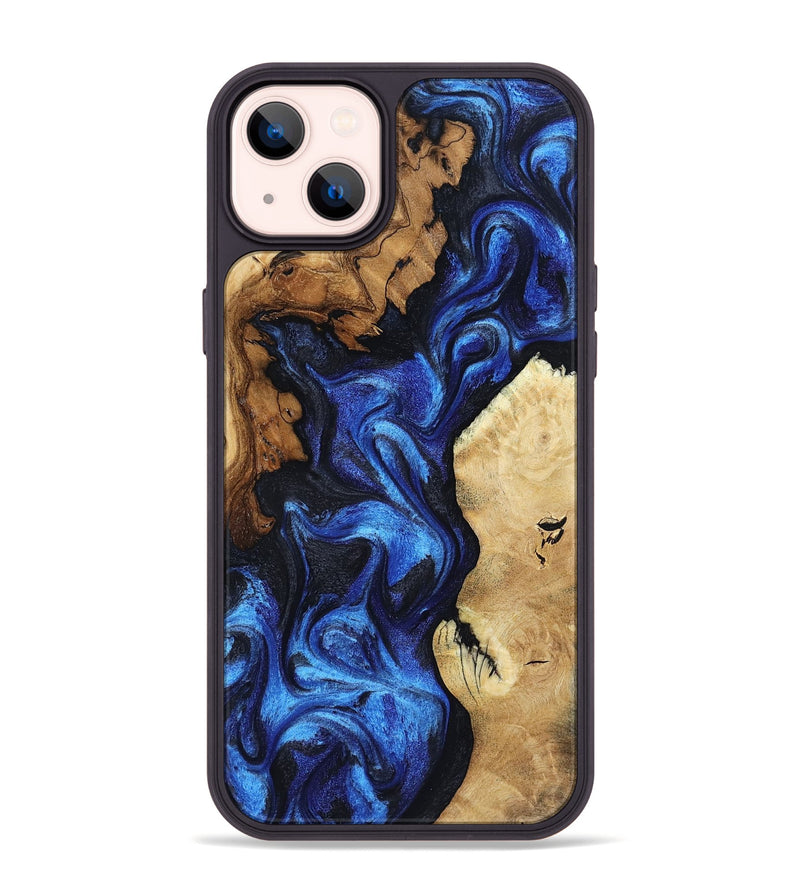 iPhone 14 Plus Wood Phone Case - Jammie (Blue, 802339)