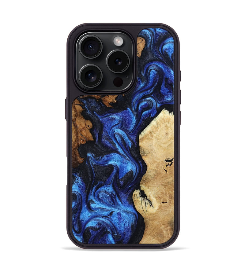 iPhone 16 Pro Wood Phone Case - Jammie (Blue, 802339)