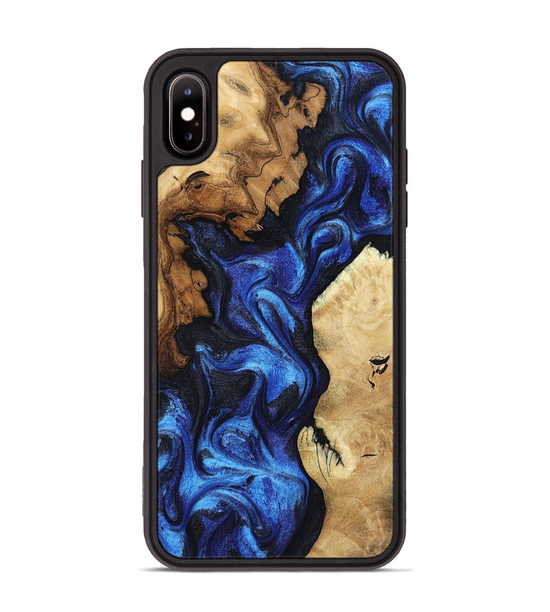 iPhone Xs Max Wood Phone Case - Jammie (Blue, 802339)