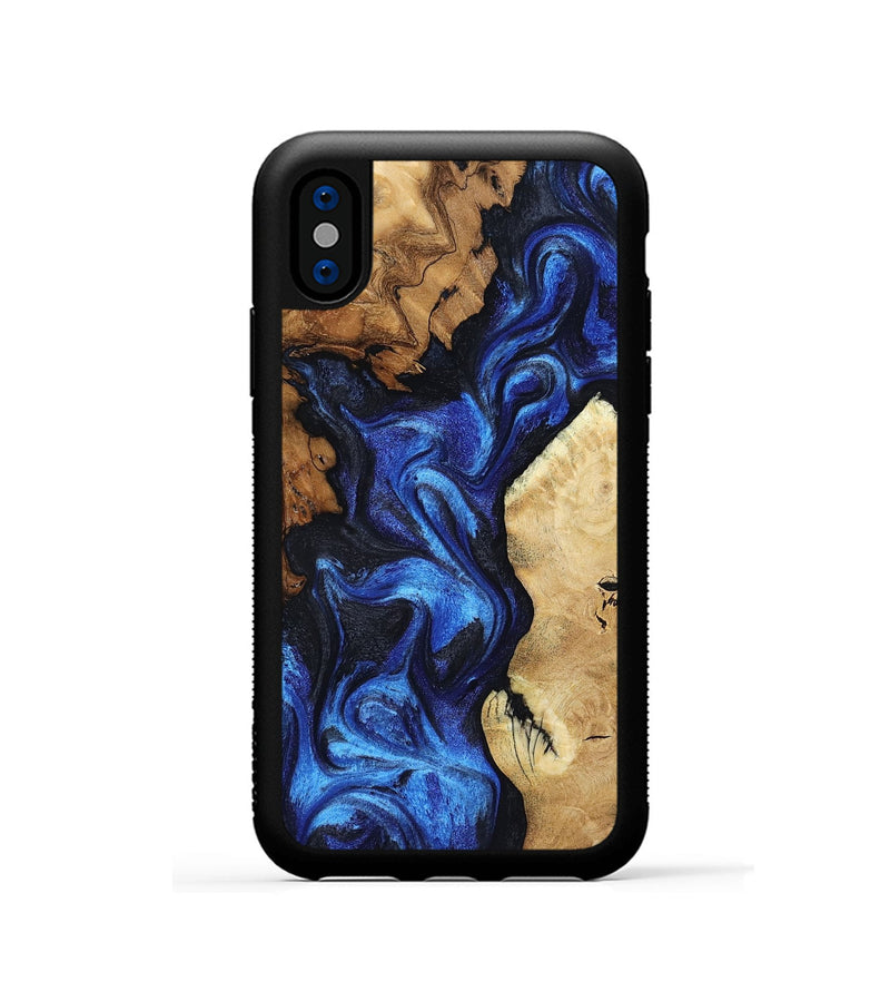 iPhone Xs Wood Phone Case - Jammie (Blue, 802339)