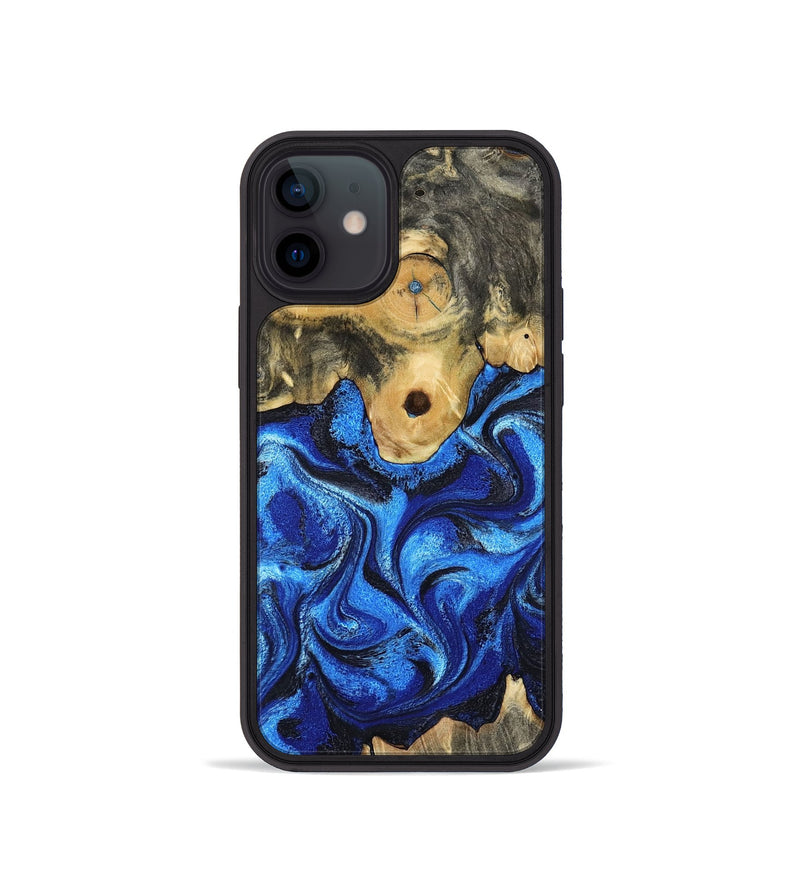 iPhone 12 mini Wood Phone Case - Solana (Blue, 802340)