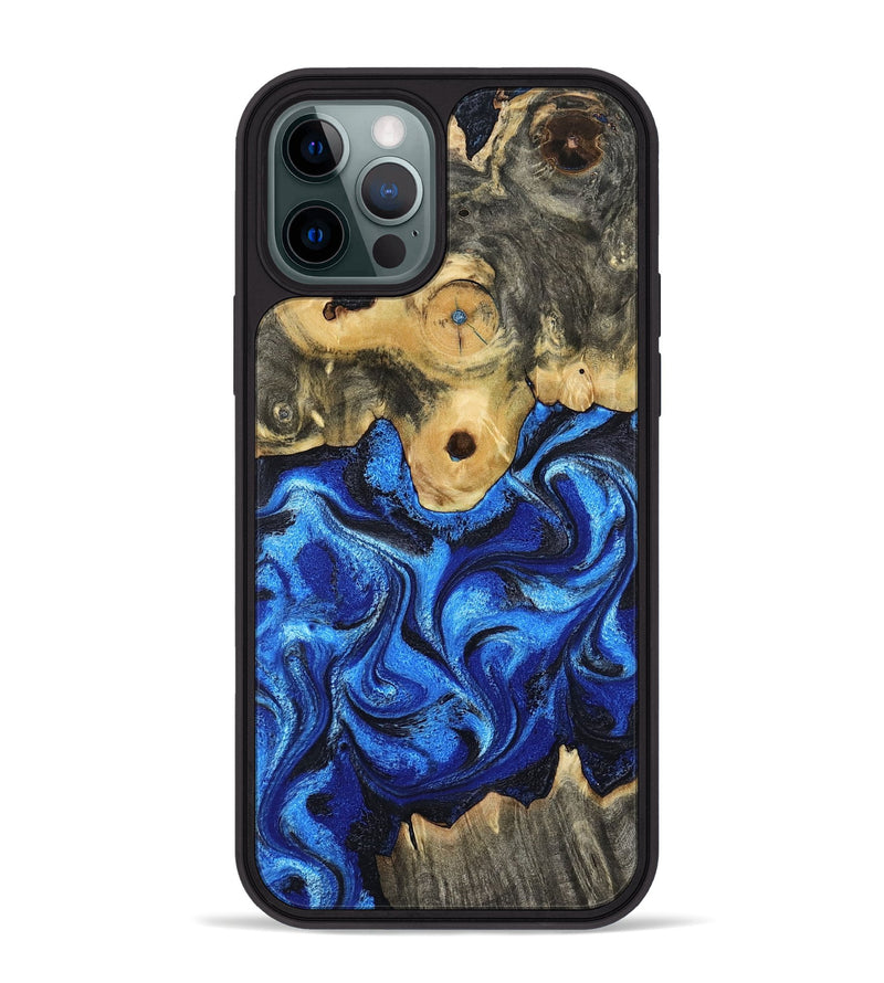 iPhone 12 Pro Max Wood Phone Case - Solana (Blue, 802340)