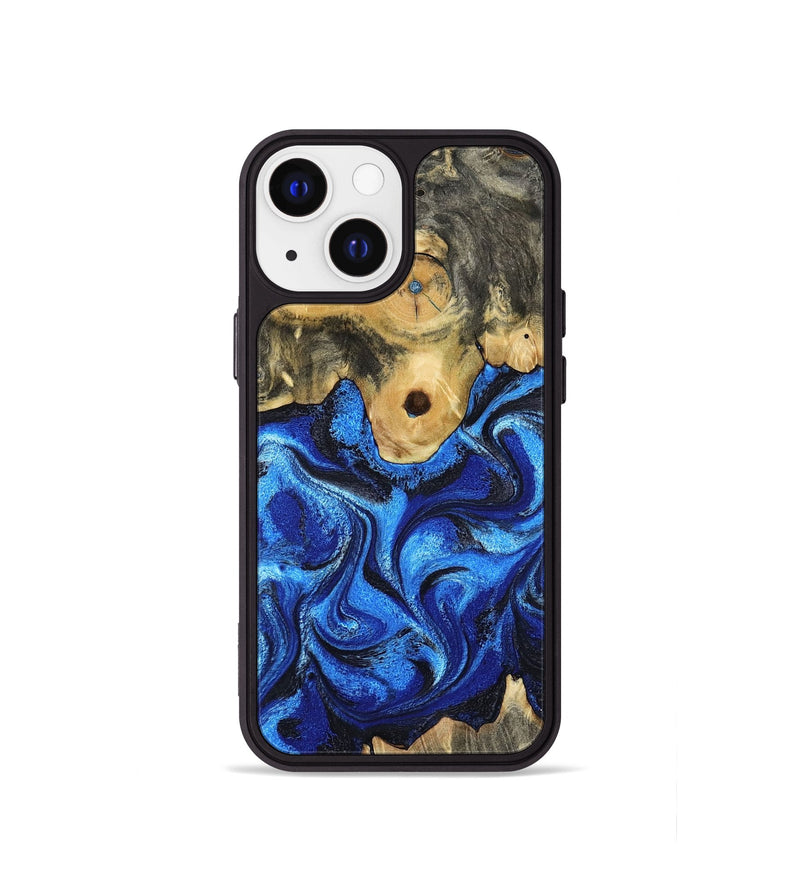 iPhone 13 mini Wood Phone Case - Solana (Blue, 802340)
