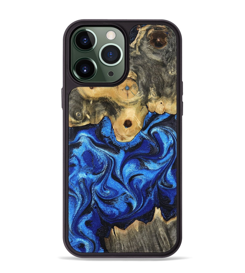 iPhone 13 Pro Max Wood Phone Case - Solana (Blue, 802340)