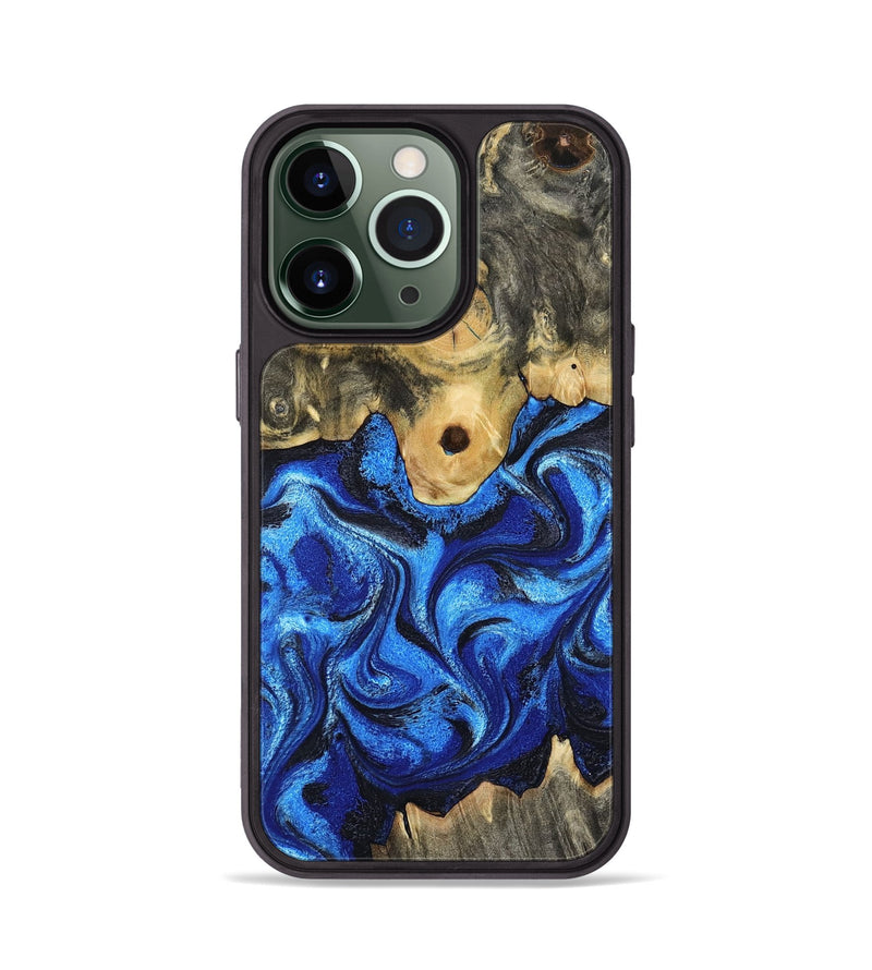 iPhone 13 Pro Wood Phone Case - Solana (Blue, 802340)