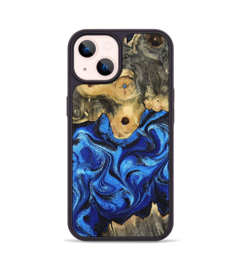 iPhone 14 Wood Phone Case - Solana (Blue, 802340)