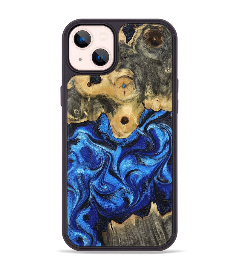 iPhone 14 Plus Wood Phone Case - Solana (Blue, 802340)